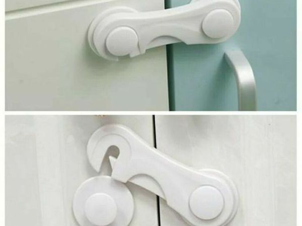 5x Baby Safety Child Lock Door Cupboard Drawer Fridge Plastic Locks Multifunction