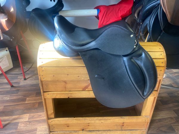 New Piff German black Leather saddle