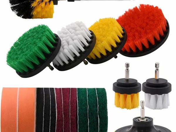 Drill Brushes, 20pcs Drill Brushes Attachment Set, Power Scrubber Drill Brush Kit