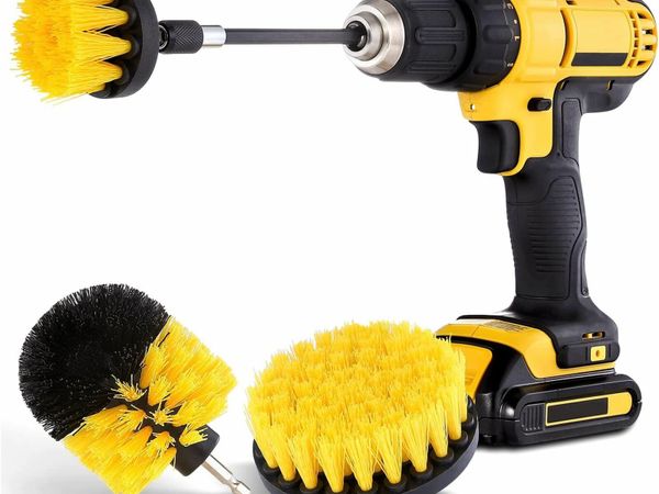 Hiware 4 Pcs Drill Brush Attachment Set - Power Scrubber Brush Cleaning Kit