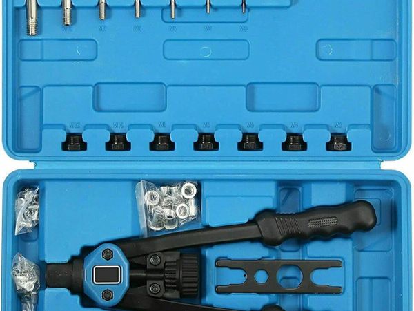 Hand Rivet Nut Tool, 13” Long Handles Hand Riveter Rivnut Tool Kit