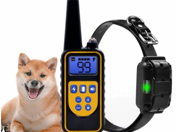 Dog Shock Collar Anti Bark Remote Electric Vibrate Pet Training Universal 800yd
