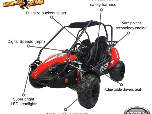 HAMMERHEAD Gts 150  buggy (WARRANTY-DELIVERY) RED