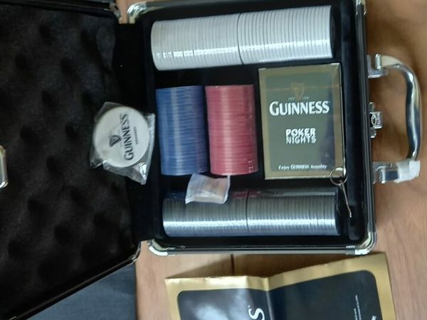 Guinness poker set with instructions