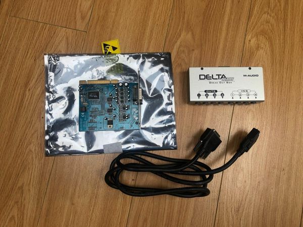 M-Audio Delta Series 4in 4out Audio Breakout Box with cable and PCI Card