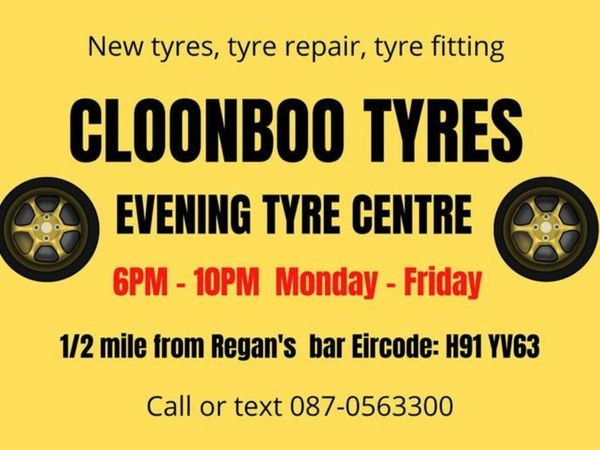 THE EVENING TYRE CENTRE  5PM TO 10PM MON/FRIDAY