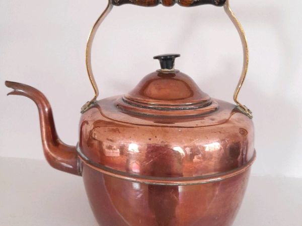 Old copper and brass kettle