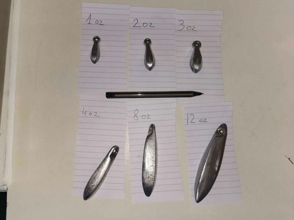 Fishing lead weights - 2/3oz & sabikis/lures