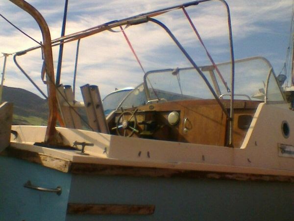 bimini frame and davits for boat / tender