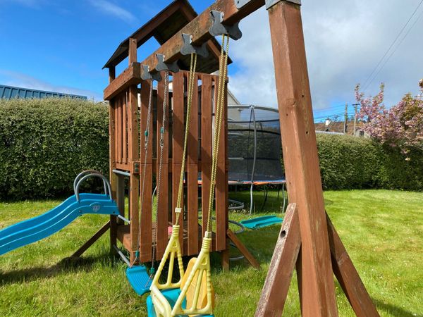 Wooden play centre Swing and Slide