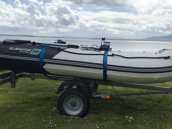 3.3 Metre Inflatable Boat and Trailer.