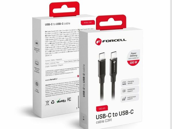 Forcell C391 Type-C to Type-C PD100W 4K Thunderbolt Cable