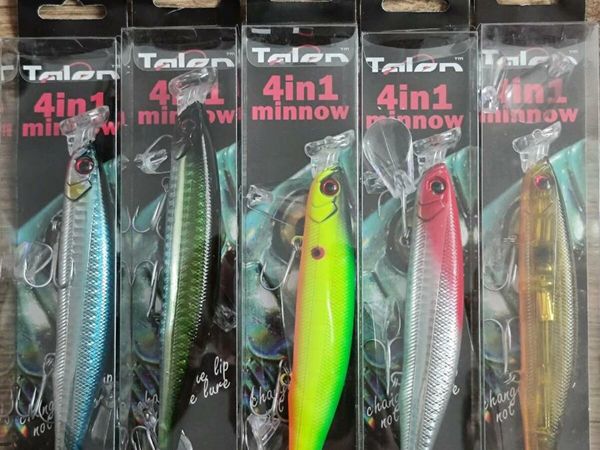 Talon 4 in 1 minnow fishing lures with VMC hooks