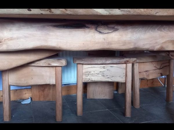 Dining Kitchen Table 8 Chairs Beech Wood Handmade for sale in Sligo for