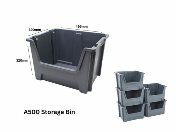 Open front storage boxes for easy access