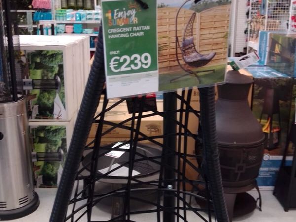 Rattan garden hanging chair for sale in Louth for €180 on DoneDeal