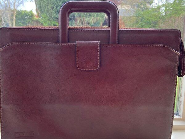 An executive leather brief case
