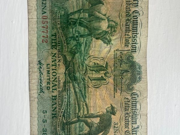 For sale 1 pound ploughman note 1938