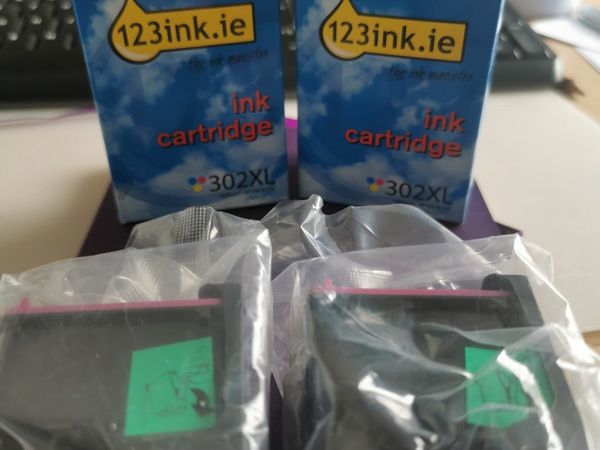2 Colour Ink Cartridges 302XL-replaces HP F6U67AE