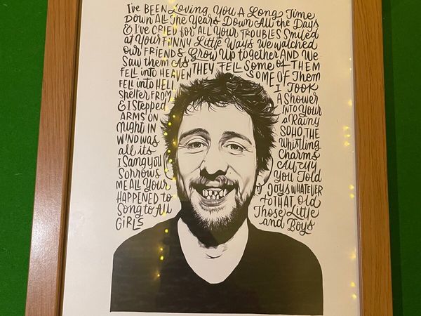 Shane McGowan framed picture