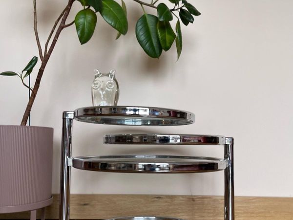 Mid century chrome side table for sale in Antrim for €250 on DoneDeal