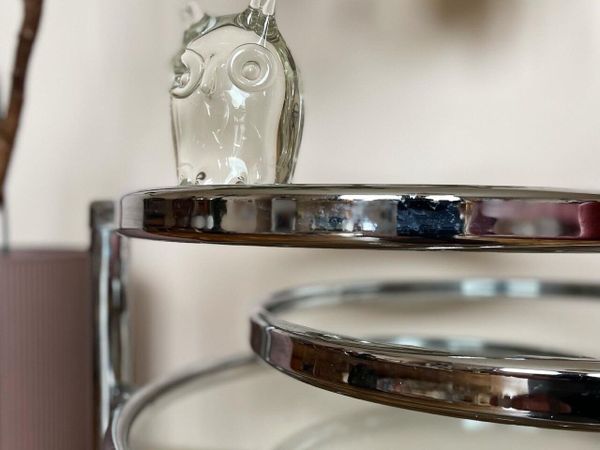 Mid century chrome side table for sale in Antrim for €250 on DoneDeal