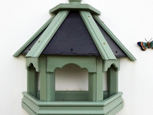 Bird feeders. Large Wall mounted. Slated Roof