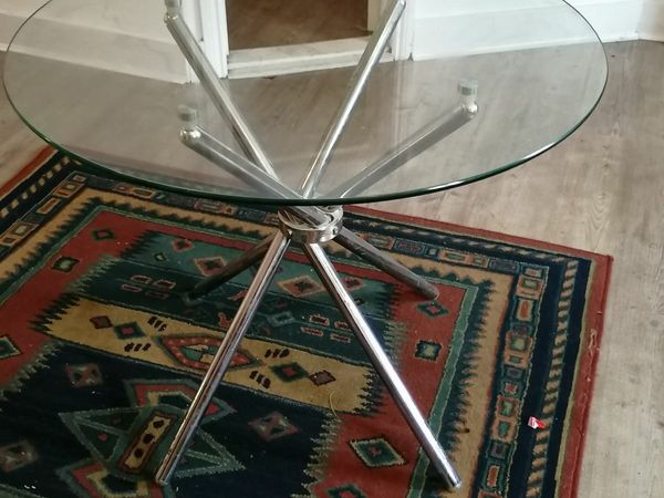 table round glass attractive  moden design 90cm