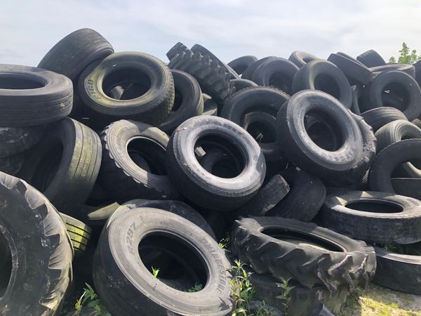 Silage pit lorry tyres