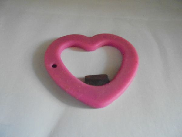 Pink Heart Shaped Bottle Opener for Sale
