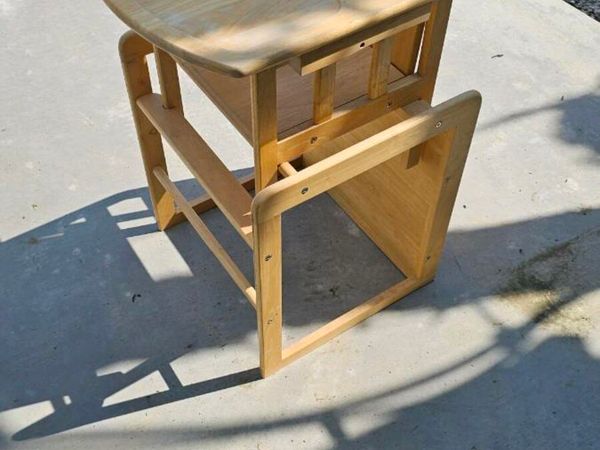 Wooden convertible high chair