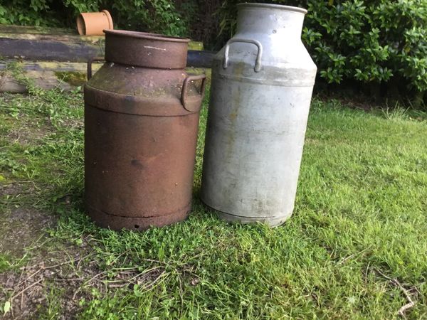 Old milk cans.