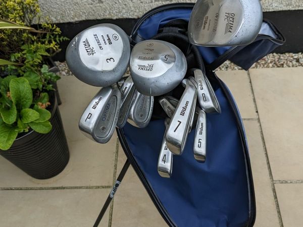 Wilson Irons, Woods and New Golf Bag