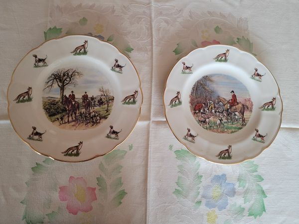 Vintage Arklow Pottery Hunting Scene Plaques