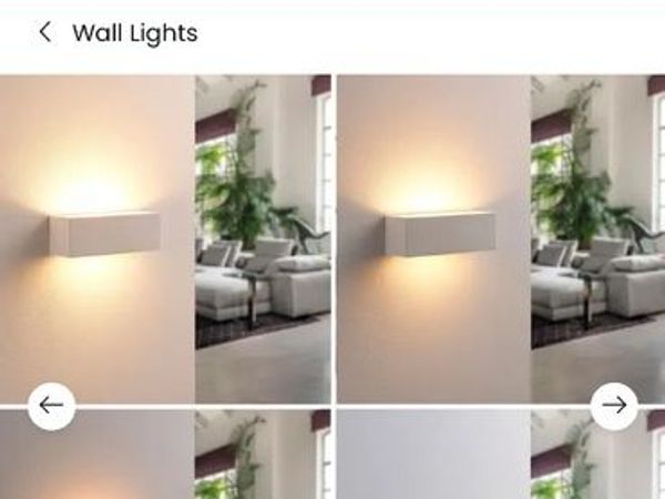 White plaster wall lights
