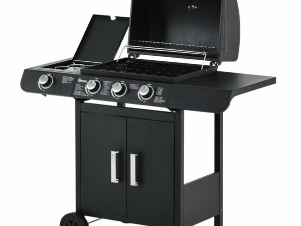 Barbecue Grill 3+1 Burner Garden BBQ Large Cooking