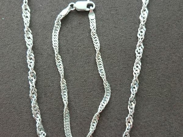 925 Silver matching Chain & bracellet