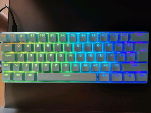 RGB Mechanical Keyboard, Mouse & Mat - Aqua