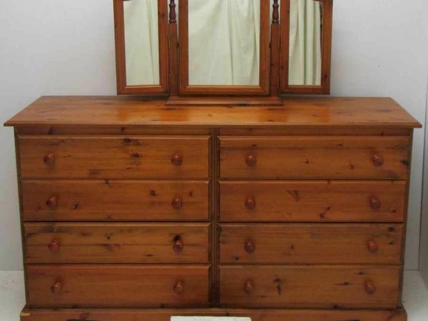 Large chest of drawers with mirror.   #G165