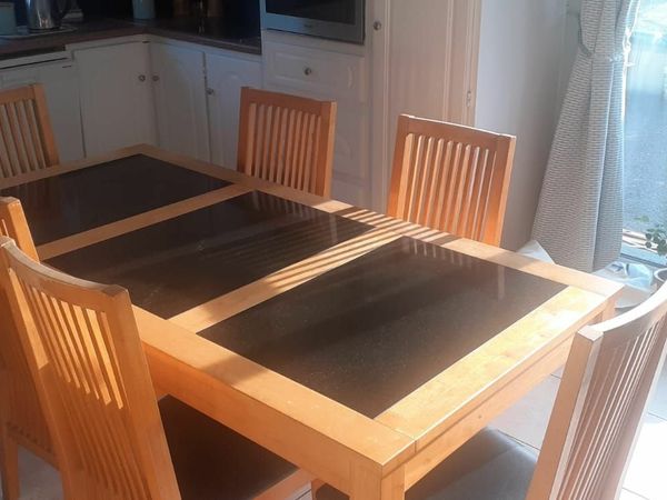Kitchen Table + 6 chairs with matching side unit
