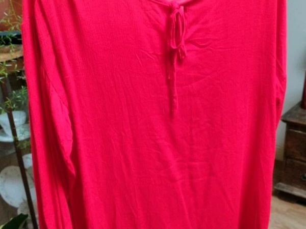 Red cheesecloth top lightweight, 
New with tag's