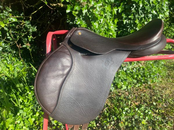 14” equisport pony brown leather saddle