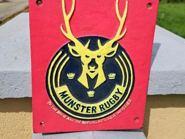 Munster rugby cast iron sign