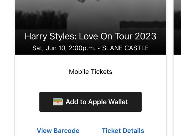 Harry Styles 3 Castle Compound Seats - €260 each c