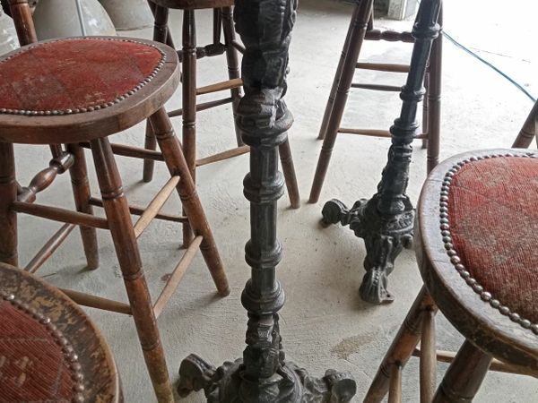 Cast iron table's and retro lights