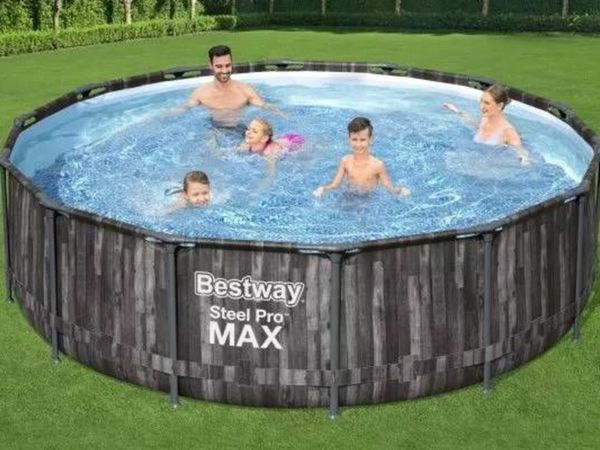 Bestway 14FT Steel Pro Max Grey Pool Free Delivery