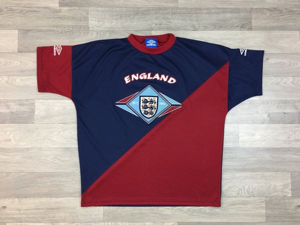Vintage 90s Umbro England Training Jersey Shirt L