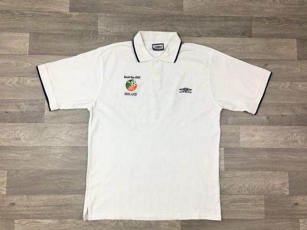 Vintage Ireland World Cup 2002 Polo Shirt Mens XL