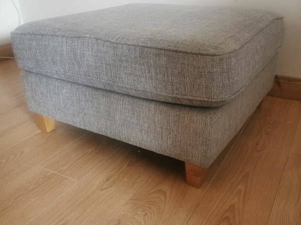 Quality large fabric footstool