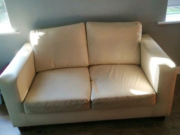 Leather two seater sofa